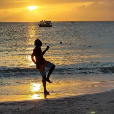 Football At Sunset